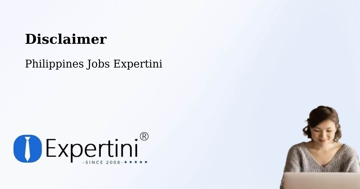Disclaimer – San Simon - Philippines Jobs Expertini